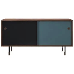 Sibast No 11 sideboard, oiled walnut, black - blue