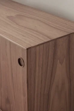 Sibast No 11 sideboard, oiled walnut, black - blue