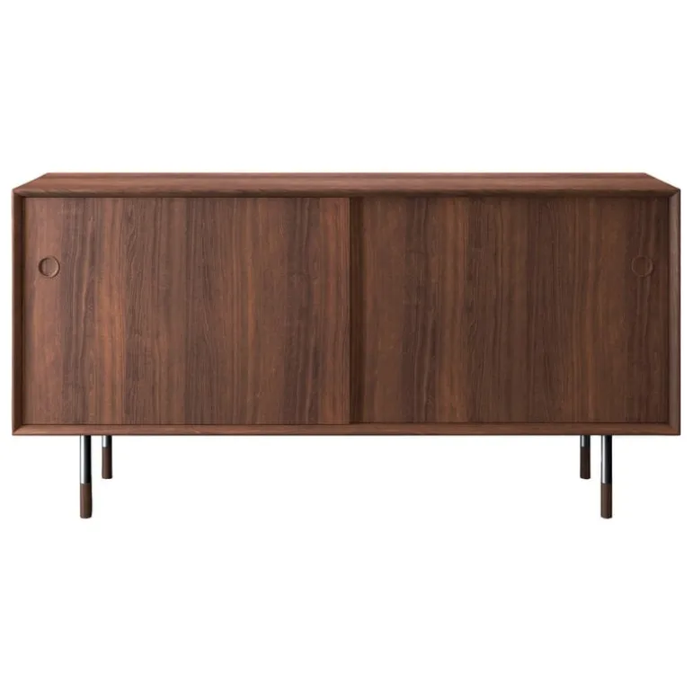 Sibast No 11 sideboard, oiled walnut, black - blue
