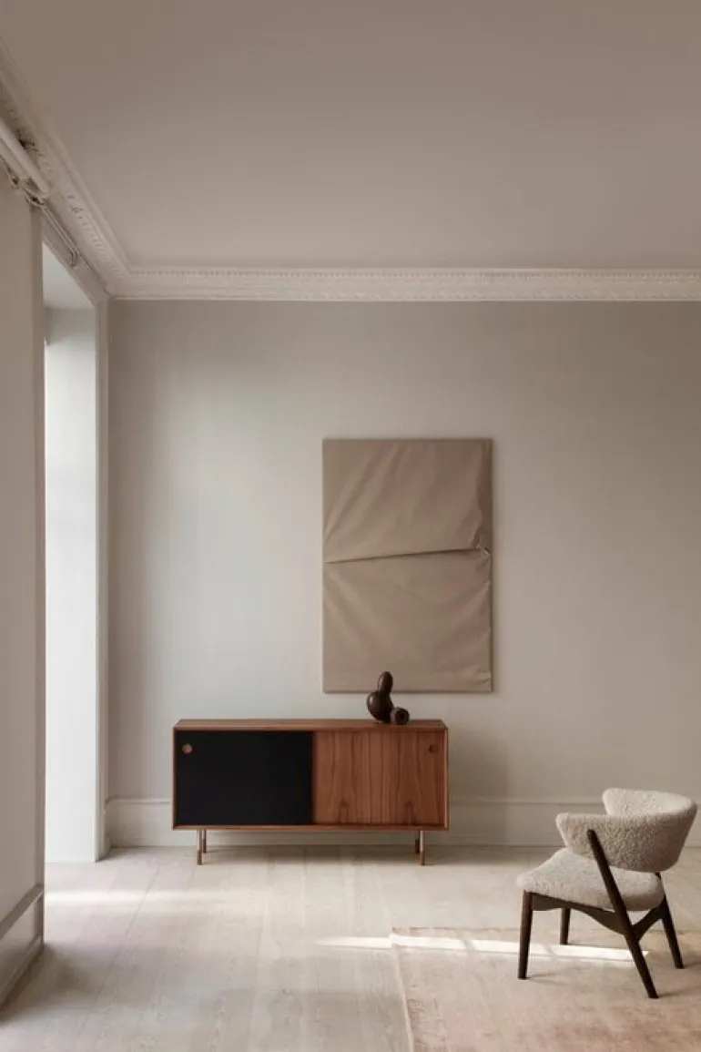 Sibast No 11 sideboard, oiled walnut, black - blue