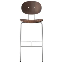 Sibast Piet Hein bar stool 75 cm, chrome - lacquered walnut