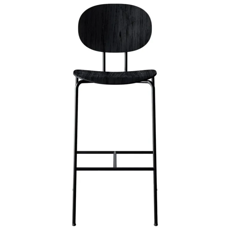 Sibast Piet Hein bar stool 75 cm, black - black lacquered oak