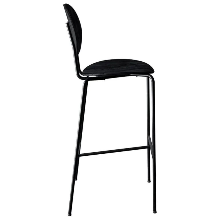 Sibast Piet Hein bar stool 75 cm, black - black lacquered oak