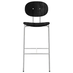 Sibast Piet Hein bar stool 75 cm, chrome - black lacquered oak