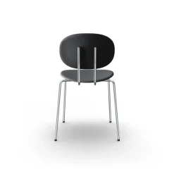 Sibast Piet Hein chair, chrome - black aniline leather