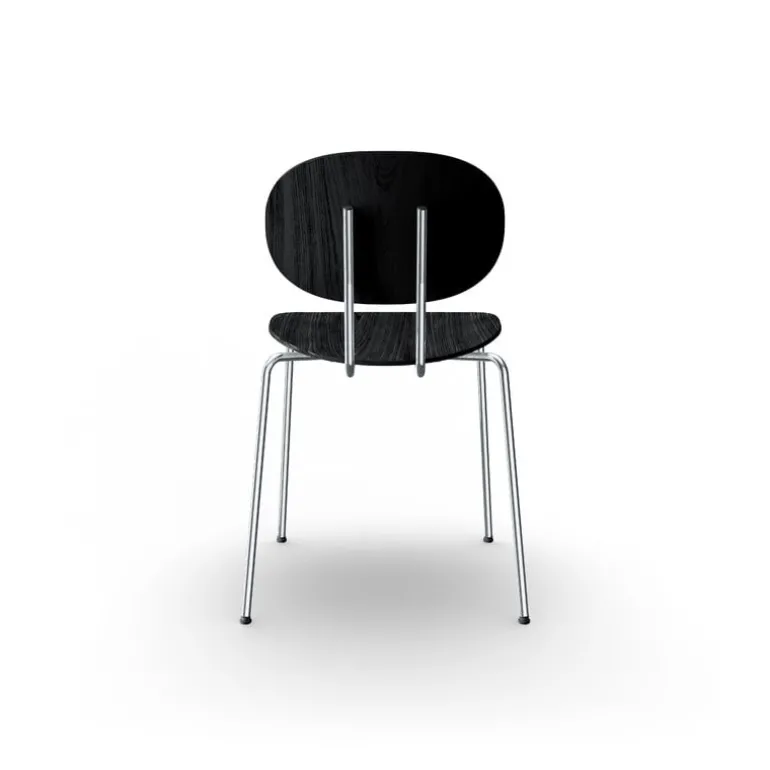 Sibast Piet Hein chair, chrome - black lacquered oak