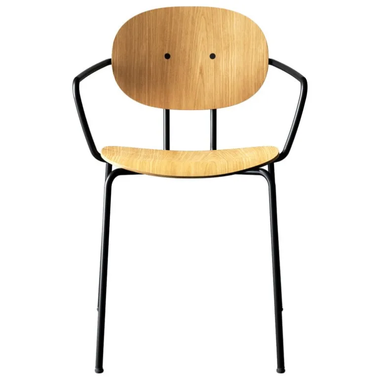Sibast Piet Hein chair with armrest, black - oiled oak
