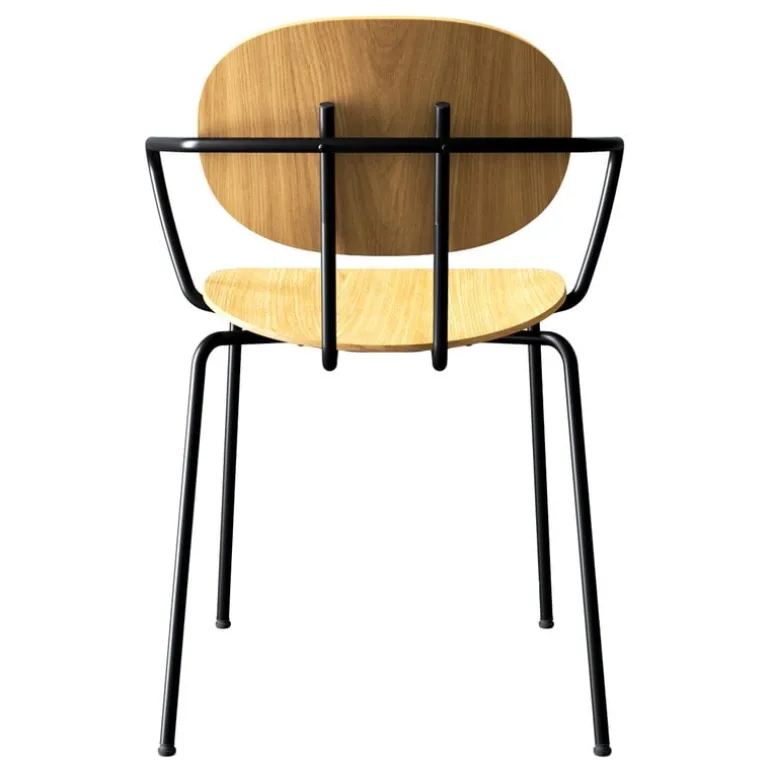 Sibast Piet Hein chair with armrest, black - oiled oak