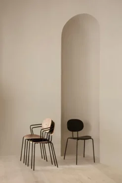 Sibast Piet Hein chair with armrest, black - oiled oak