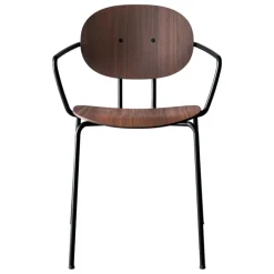 Sibast Piet Hein chair with armrest, black - lacquered walnut