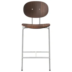 Sibast Piet Hein counter stool 65 cm, chrome - lacquered walnut