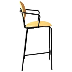 Sibast Piet Hein counter stool with armrest 65 cm, black - oiled oak