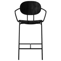 Sibast Piet Hein counter stool with armrest 65 cm, black - black lacque