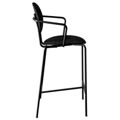 Sibast Piet Hein counter stool with armrest 65 cm, black - black lacque