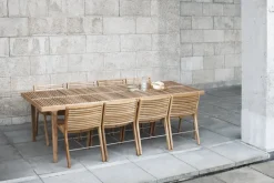 Sibast RIB dining table, 180 x 100 cm, teak - stainless steel