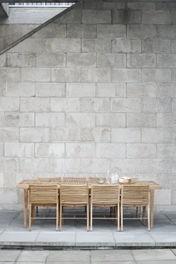 Sibast RIB dining table, 180 x 100 cm, teak - stainless steel