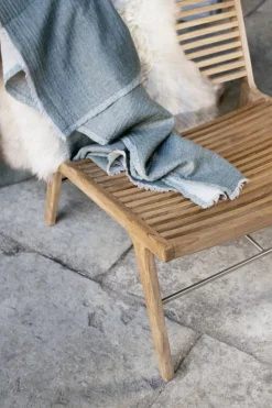 Sibast RIB lounge chair, teak - stainless steel