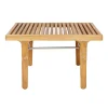 Sibast RIB lounge table, 60 x 60 cm, teak - stainless steel