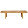 Sibast RIB low bench, teak - stainless steel