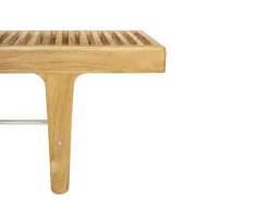 Sibast RIB low bench, teak - stainless steel