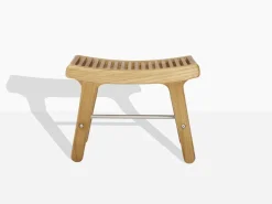 Sibast RIB stool, teak - stainless steel