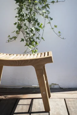 Sibast RIB stool, teak - stainless steel