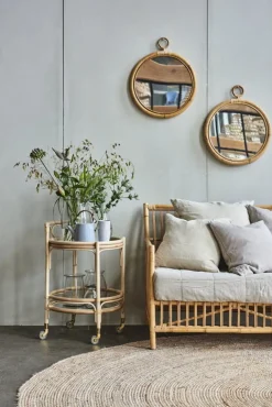 Sika-Design Caroline sofa, natural rattan - white