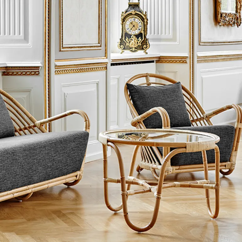 Sika-Design Charlottenborg table, natural rattan