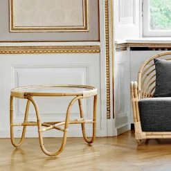 Sika-Design Charlottenborg table, natural rattan