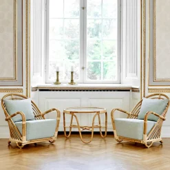 Sika-Design Charlottenborg chair, natural rattan - light green