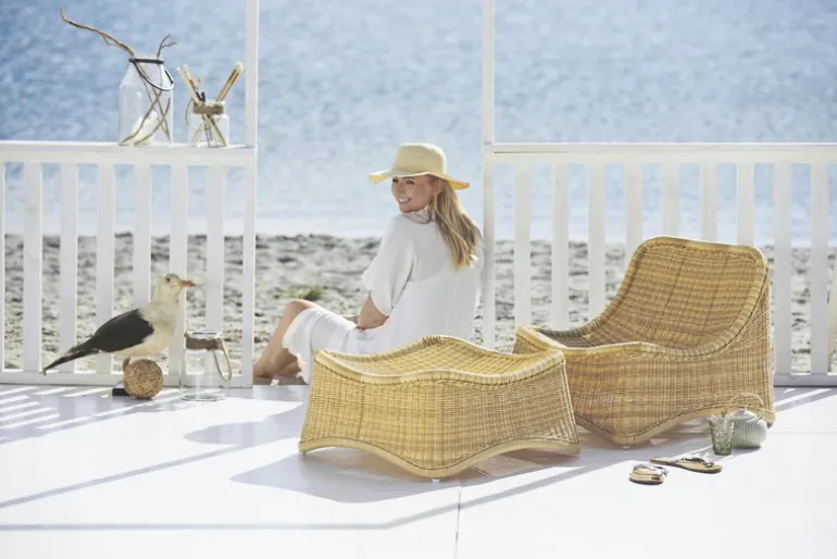 Sika-Design Chill Exterior lounge chair with ottoman