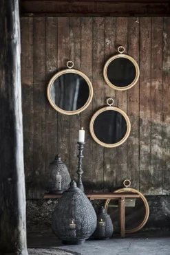 Sika-Design Ella mirror, small, natural rattan