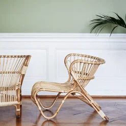 Sika-Design Fox lounge chair, natural rattan