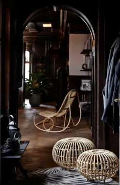 Sika-Design Franco Albini Exterior ottoman, small, natural