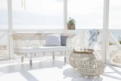 Sika-Design Franco Albini Exterior ottoman, large, white