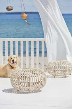 Sika-Design Franco Albini Exterior ottoman, large, white