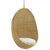 Sika-Design Hanging Egg Exterior chair, natural - white cushion