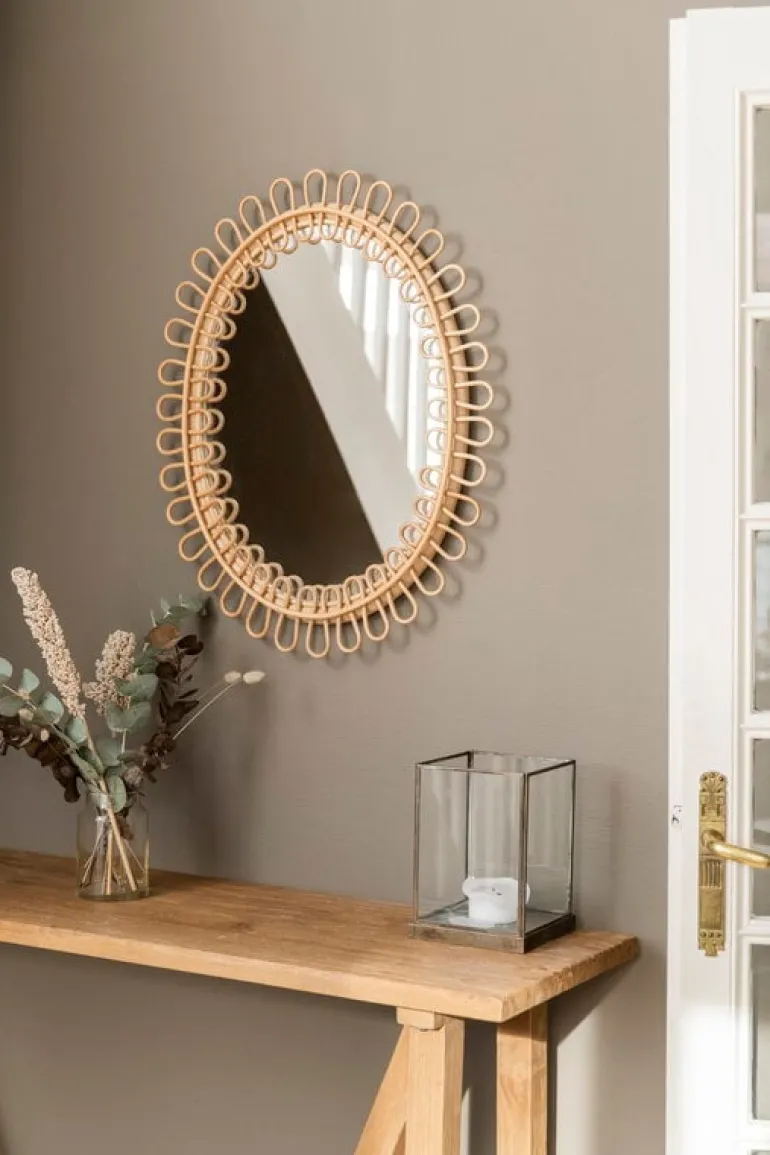 Sika-Design Luella mirror, natural rattan