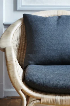 Sika-Design Madame lounge chair, natural rattan - dark grey