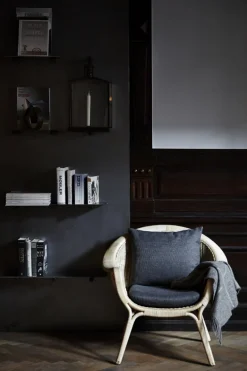 Sika-Design Madame lounge chair, natural rattan - dark grey