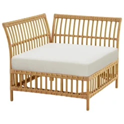 Sika-Design Maggie Exterior corner module sofa, natural - white cushion