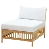 Sika-Design Maggie Exterior center module sofa, natural - white cushion
