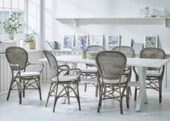 Sika-Design Rossini dining armchair, taupe rattan