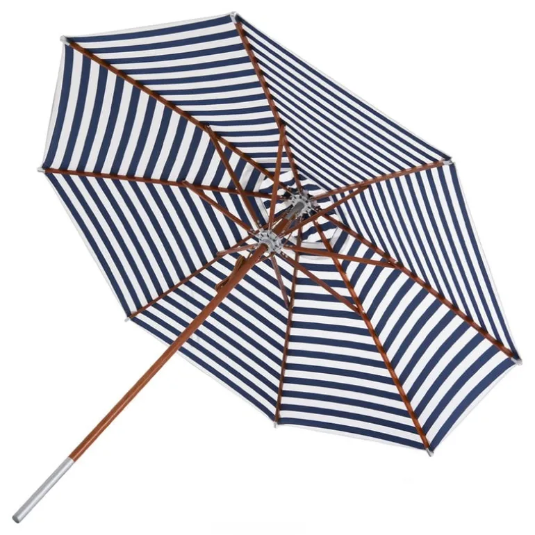 Skagerak Atlantis parasol ø 330 cm, striped, blue - white