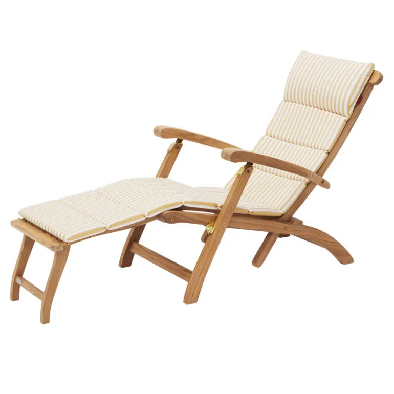 Skagerak Barriere deck chair cushion, golden yellow stripe