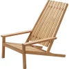 Skagerak Between Lines deck chair, teak