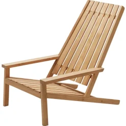 Skagerak Between Lines deck chair, teak
