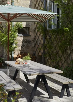 Skagerak Messina umbrella 300 x 300 cm, light apricot - dark green