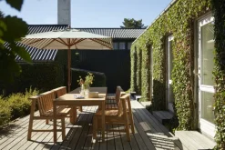 Skagerak Messina umbrella 300 x 300 cm, light apricot - dark green