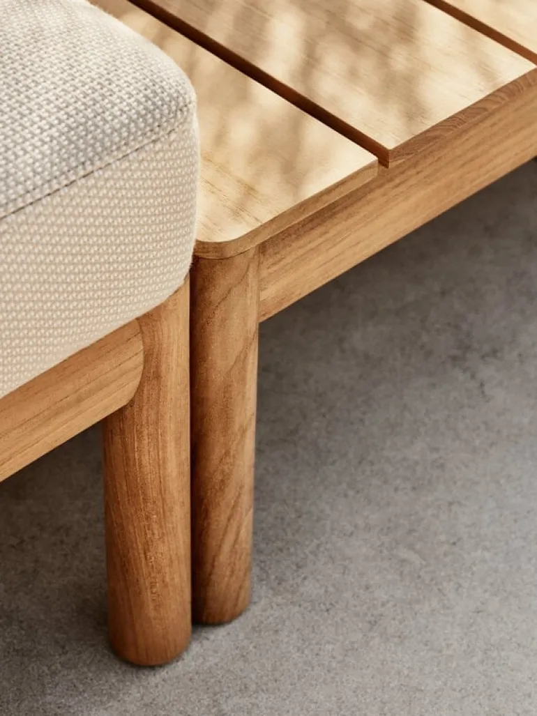 Skagerak Tradition corner module, teak - light sand